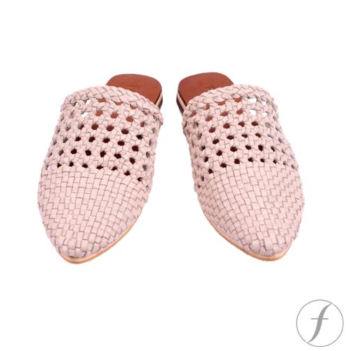 RATTAN SHOES - NUDE