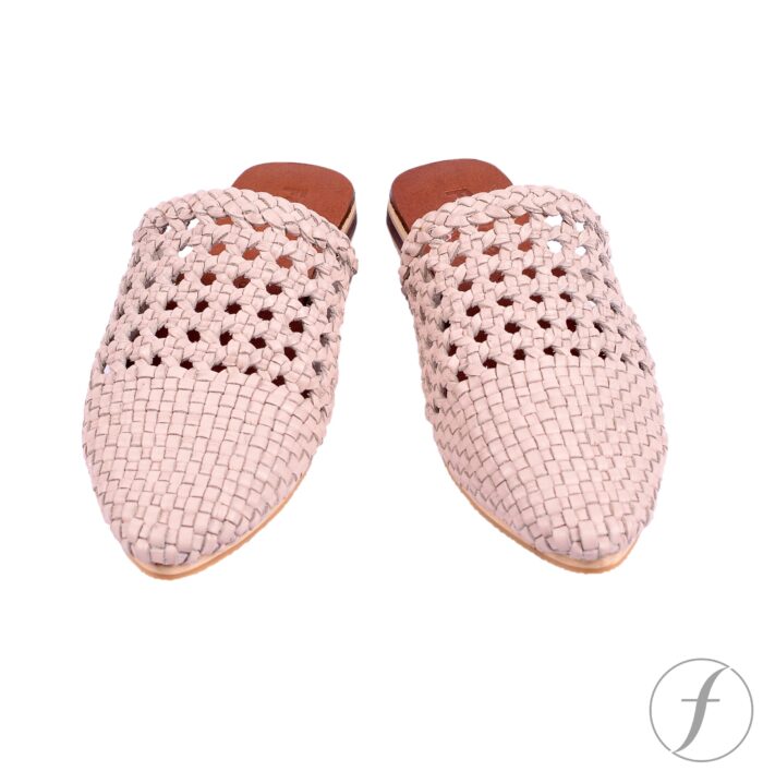 RATTAN SHOES - NUDE